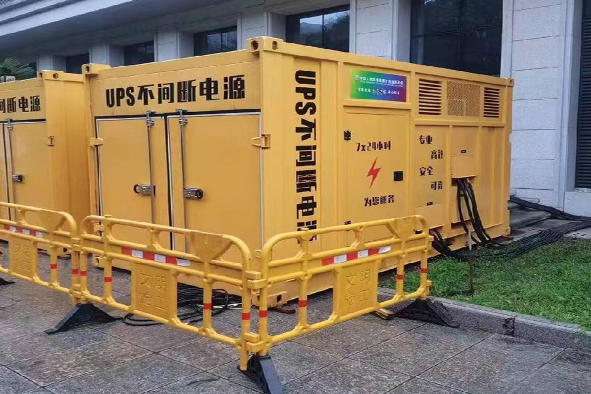 康乐发电机租赁施工现场